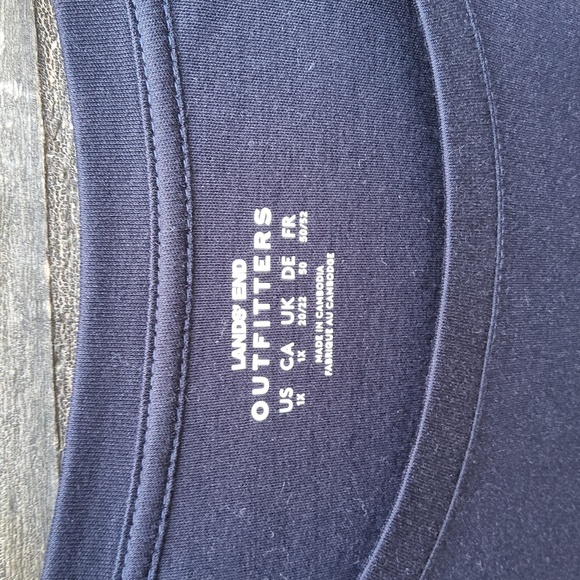 Land's End dark blue long sleeve top size 1X - Picture 2 of 7